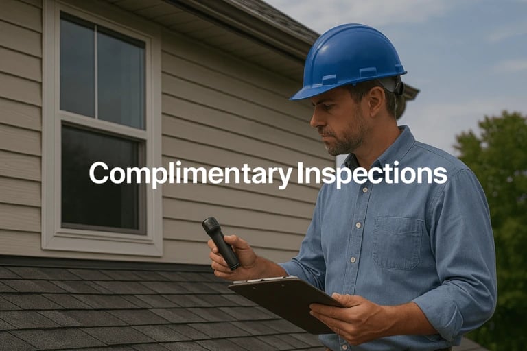 Complimentary roof inspections - Free professional roof assessment